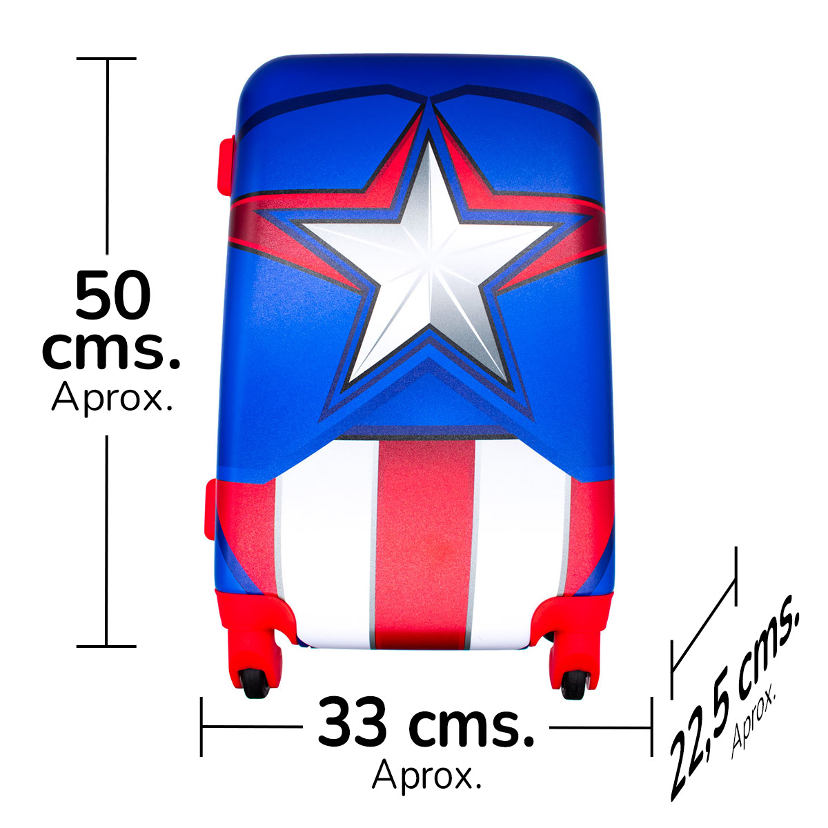 Maleta de Viaje Capitán America 20” Trolley Marvel